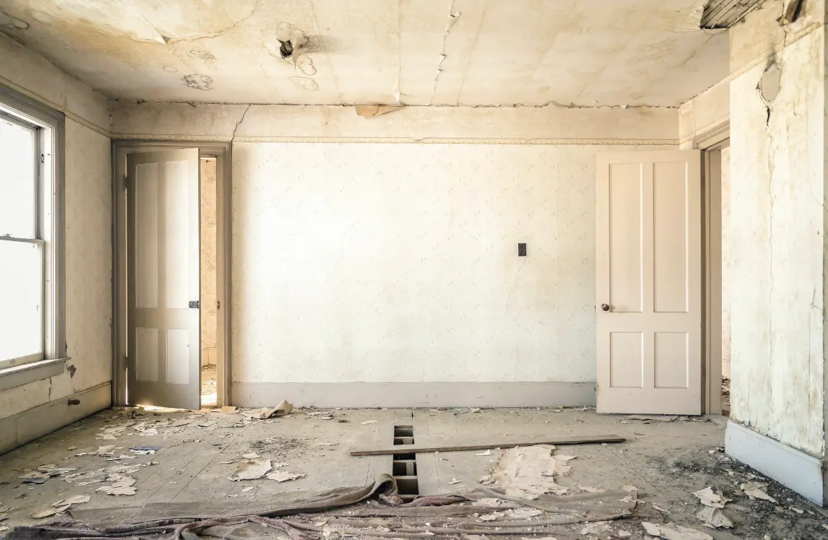 Waste disposal crew managing a cleanout project in Farmersville